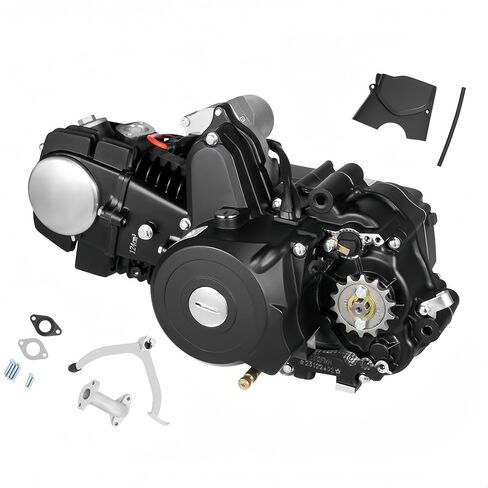 125cc Engine Semi Auto Engine Motor with Reverse Electric Starter 4 Stroke Gas Engine Motor Complete Kit 4 Speed Motorcycle Engine with CDI Ignition System for ATVs, Go-Karts, Tricycles in Saudi Arabia