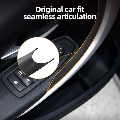 2 PCS Door Handle Covers for BMW 3 Series 320i 328i 330i 335i M3 F30/F31 and 4 Series 428i 435i M4 F32/F36 Accessories, Front Driver & Passenger Side Inner Door Pull Handle Cover(Black) in Kuwait