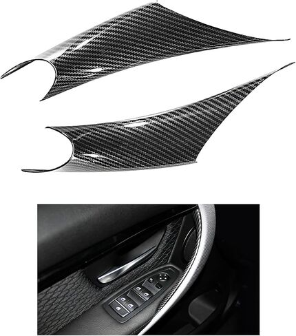 2 PCS Door Handle Covers for BMW 3 Series 320i 328i 330i 335i M3 F30/F31 and 4 Series 428i 435i M4 F32/F36 Accessories, Front Driver & Passenger Side Inner Door Pull Handle Cover(Black) in Kuwait