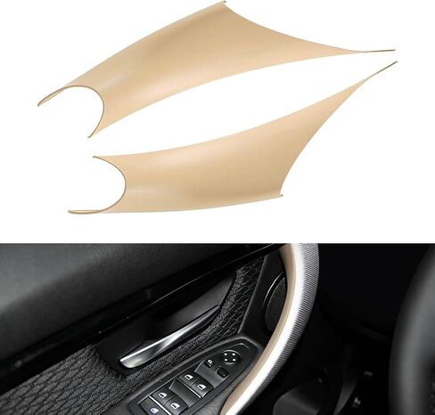 2 PCS Door Handle Covers for BMW 3 Series 320i 328i 330i 335i M3 F30/F31 and 4 Series 428i 435i M4 F32/F36 Accessories, Front Driver & Passenger Side Inner Door Pull Handle Cover(Black) in Kuwait