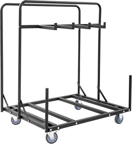 Folding Table and Chair Cart, 330.69 Lbs Capacity Rolling Utility Metal Cart with Locking Wheels, Folding Table Storage Rack, Heavy Duty Chair Trolley for Event Site, Hotel, Outdoor Gathering in Saudi Arabia