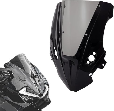 Motorcycle Windshield for CFMOTO 675SS, 675SR 2 in 1 Front Wind Deflector Visor Front Fairing Kit (Black) in Saudi Arabia