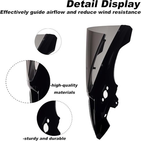 Motorcycle Windshield for CFMOTO 675SS, 675SR 2 in 1 Front Wind Deflector Visor Front Fairing Kit (Black) in Saudi Arabia