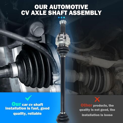Rear Left Right CV Axle Shaft Assembly - Compatible With 2007-2011 for BMW 335i Trans: Manual Trans 2009-2010 for BMW 335i xDrive Trans: Manual Trans 2008-2010 for BMW 528i CV AXLE OE NCV27026 in Saudi Arabia