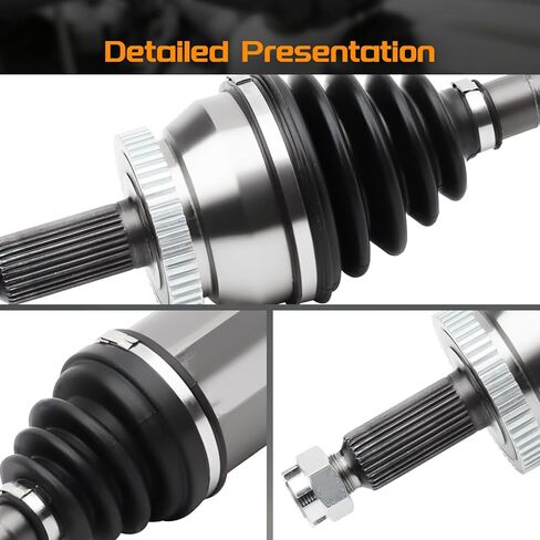 Front Left CV Axle Shaft Assembly Compatible with Hyundai 2010 2011 2012 Santa Fe, Kia 2011 2012 2013 Sorento, Driver Side 66-3653 L4 2.4L V6 3.5L in Kuwait