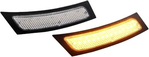 Indicator For BMW F10 5-Series 528i 530i 535i 550i 550i XDrive 2011-2016 Front Bumper LED Side Marker Lights,F10 Reflector Lamp 63147342093 Mirror Indicator(Black Lens white)(Black Lens yellow) in Kuwait