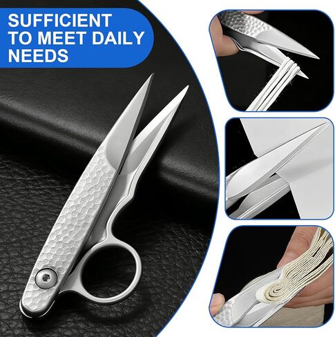 Upgrade Sewing Scissors, Stainless Steel Premium Tailor Scissors, Microcrystalline Steel Shears，Thread Snips Trimming Nipper for Gift Wrapping Yarn, Sewing Supplies (Silver) in Saudi Arabia