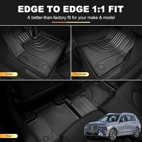 All Weather TPE Floor Mats, Cargo Liner & Seat Back Mats for BMW X7 2019-2026 7-Seat in Kuwait