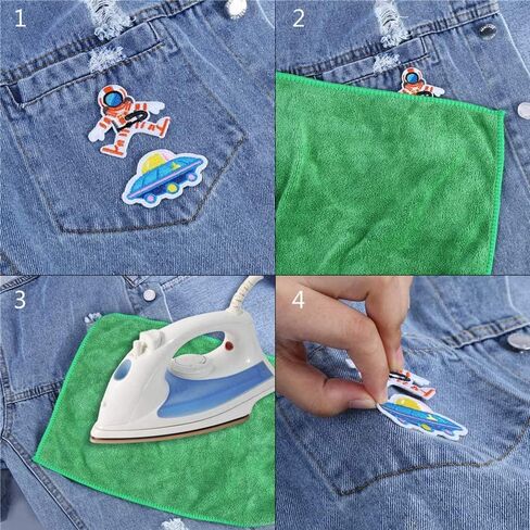 YLY Iron On Patch,21Pcs Solar System Space Planets Embroidered Patches Applique Kit Assorted Size Decoration Sew On Patches for Clothing,Bag,Cap,Jacket,Backpack,Jeans in Saudi Arabia