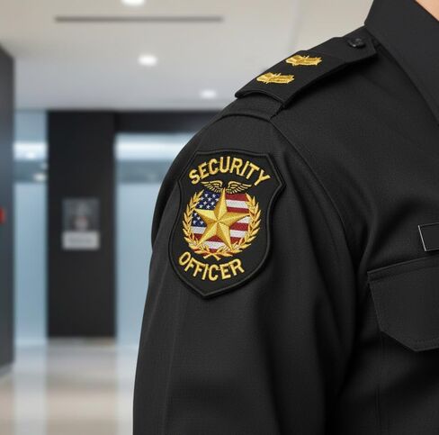 Security Officer Badge Patch 4 Inch, Private Security Patch, Security Badge for Vest, Officer Badge, Applique Embroidery Patches for Hats, Bag, Vest in Saudi Arabia