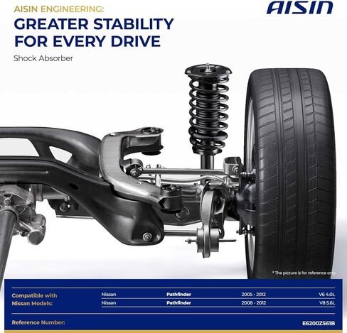 AISIN AFTERMARKET SABN-01509 Set of 2 Rear Suspension Shock Absorber - Compatible with Nissan Pathfinder 2005-2012 in Kuwait