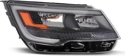 Passenger Headlight Compatible with 2016-2018 Explorer Limited/XLT/Platinum Black Bezel w/DRL Right Side Headlamp FB5Z13008B in Kuwait