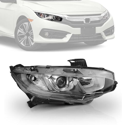 مصباح أمامي LED DRL من نوع الهالوجين جانب الركاب الأيمن متوافق مع 2016 2017 2018 2019 2020 2021 Honda Civic in Kuwait