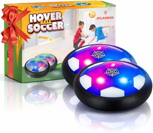 Hover Soccer Ball with LED Lights & 2 Goals – Indoor Soccer Game for Kids, Boys, Girls & Adults – Air-Powered Floating Toy with Foam Bumpers – Safe & Fun Family Sports Game Gift Birthday Holidays in Saudi Arabia