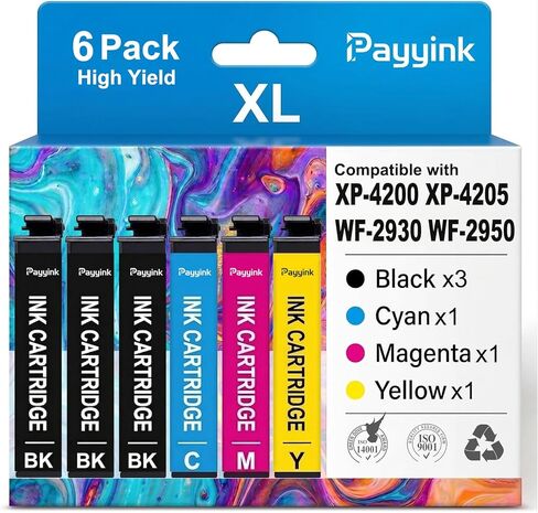 Remanufactured for Epson 232XL Ink Cartridges Combo Pack Replacement for 232 XL Ink Cartridges for Epson Printer XP-4200 XP-4205 Workforce WF-2930 WF-2950 (2 Black 2 Cyan 2 Magenta 2 Yellow) in Saudi Arabia