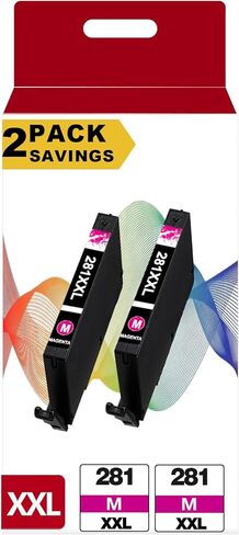 281 XXL Magenta Ink Cartridges Replacement for Canon CLI 281XXL for Cannon 280 281XL Fit for TR8620a TR8600 TR8622a TR8520 TS9521c TR7520 TS9120 TR8622 TS9520 TS6220 TS6320 TS702a TR8500 TR7620 2 Pack in Saudi Arabia