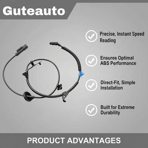 Rear Left ABS Wheel Speed Sensor for Dodge Caliber 2007-2008 Hatchback for Jeep Compass Patriot 2007-2014 Sport Utility 4WD | OE 05105065AC | Anti-Lock Brake System | 1 Pack in Kuwait