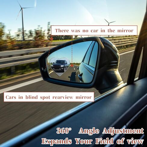 Heart Shaped Blind Spot Mirrors 2 Pack – Adjustable Wide Angle Convex Car Side Mirrors Rear View Safety Accessories for Cars, SUVs, Trucks, Enhanced Visibility & Blind Spot Elimination in Saudi Arabia