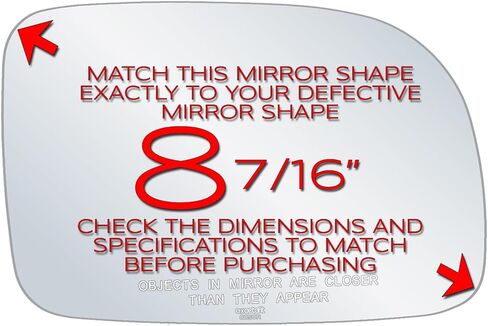 Passenger Side Mirror Glass Replacement For 2007 2008 2009 2010 2011 2012 Hyundai Santa Fe Right Door Mirrors With Adhesive exactafit 8850R in Kuwait