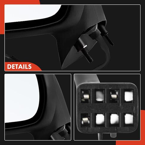 A-Premium Driver Side Manual Door Mirror - Compatible with Pontiac Bonneville 1992-1999 - Non-Heated Non-Folding Black Outside Rear View Mirror in Kuwait