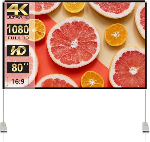 Outdoor Projector Screen with Stand 100 Inch: Portable Projection Screen 16:10 4K HD Outdoor Movie Screen with Carry Bag for Home Backyard Theater in Saudi Arabia