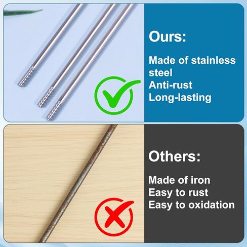 50PCS Beadable Pen Extender Rods, 97 mm/ 3.81 Inch Beaded Metal Rods for Crafts, Stainless Steel Blank Bars Pen Extenders for Beadable Pens DIY Crafts Supplies - Silver in Kuwait