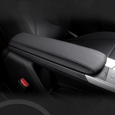 Car Center Console Cover for BMW X1 U11 2023 2024 LHD, Armrest Cushion Waterproof Armrest Box Protector Vehicle Interior Accessories,Black in Kuwait