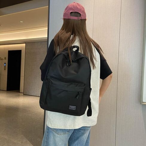 Casual Laptop Backpack for Men and Women, Classic Large Capacity Lightweight Backpack for Daily Work,College,Travel (Black) in Kuwait
