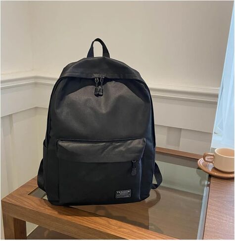 Casual Laptop Backpack for Men and Women, Classic Large Capacity Lightweight Backpack for Daily Work,College,Travel (Black) in Kuwait