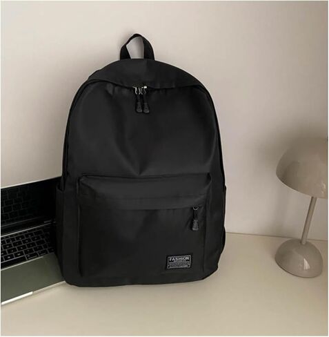 Casual Laptop Backpack for Men and Women, Classic Large Capacity Lightweight Backpack for Daily Work,College,Travel (Black) in Kuwait
