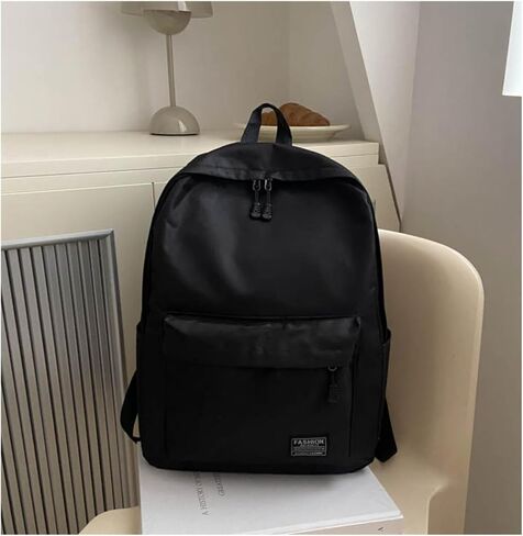 Casual Laptop Backpack for Men and Women, Classic Large Capacity Lightweight Backpack for Daily Work,College,Travel (Black) in Kuwait