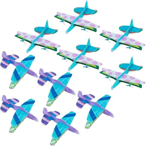 Fun Express DIY STEAM Design Your Own Plane & Glider Kit 9" x 9" - Educational Pieces for Fun Learning Activities for Kids - 10 Pieces in Kuwait