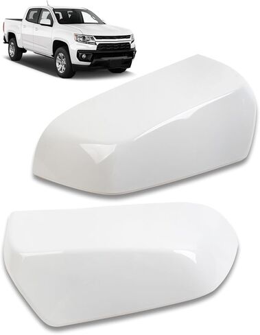 1 Pair Side Mirror Cover Replace 23191151 23191153 Fit for Chevy Colorado GMC Canyon 2015-2022, Rearview Mirror Caps for Right and Left, White in Saudi Arabia
