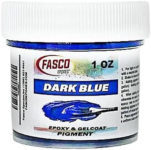 Fasco Epoxies Dark Blue Pigment for Epoxy Resin & Gelcoat Concentrated Colorant 1 oz in Saudi Arabia