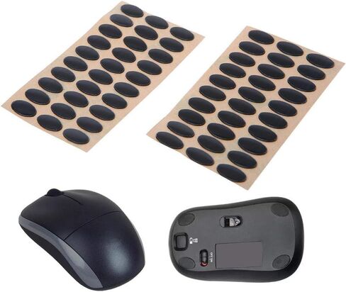 60 Pcs Black Mouse Feet Sticker Skates Pads Replacement Feet for M215 / M310 / M325 Mouse Pads and Wrist Rests,Computer Mouse Skates Sticker in Saudi Arabia