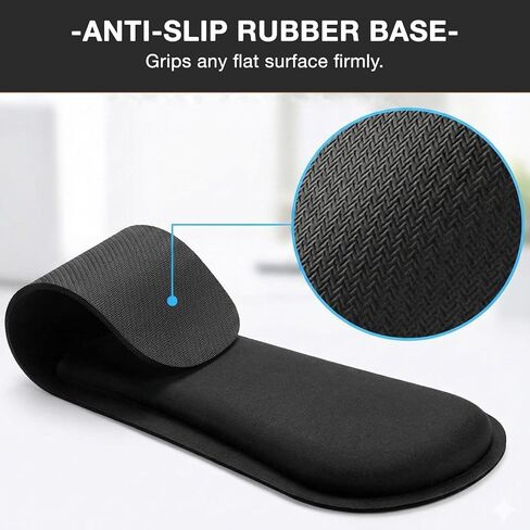 3PCS Keyboard Wrist Rest Set, Ergonomic Memory Foam Wrist Support with Keyboard Pad, Mouse Pad and Small Hand Rest, Soft Gel Cushion for Comfortable Typing, Office Home Computer – Black in Saudi Arabia
