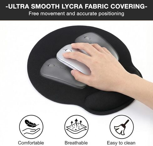 3PCS Keyboard Wrist Rest Set, Ergonomic Memory Foam Wrist Support with Keyboard Pad, Mouse Pad and Small Hand Rest, Soft Gel Cushion for Comfortable Typing, Office Home Computer – Black in Saudi Arabia