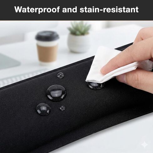 3PCS Keyboard Wrist Rest Set, Ergonomic Memory Foam Wrist Support with Keyboard Pad, Mouse Pad and Small Hand Rest, Soft Gel Cushion for Comfortable Typing, Office Home Computer – Black in Saudi Arabia