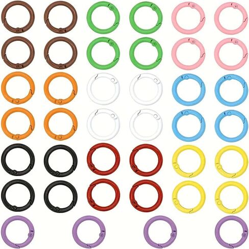 الألوان يا خواتم كليب المفاتيح لKeyrings مشبك والحقائب والمحافظ، مفتاح سلسلة السنانير استبدال سلاسل المفاتيح الحبل DIY الحرف اليدوية in Kuwait