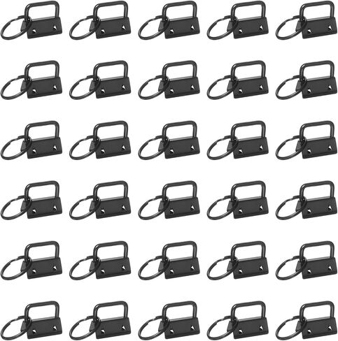 MECCANIXITY 30 Pcs Key Fob Hardware, 0.8in 20mm Wristlet Clasp Sets with Key Rings for Keychain Making Supplies Lanyards Bag DIY Crafts, Gold in Kuwait