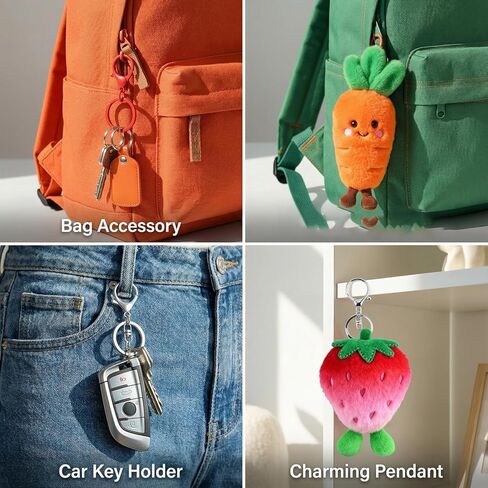 Lobster Claw Clasps for Keychains 24pcs Keychain Hook Keychain Accessories DIY for Crafts Bag Charm Purse Charm Clips Plush Toy Crochet Jewelry Making Supplies (Multicolor) in Kuwait