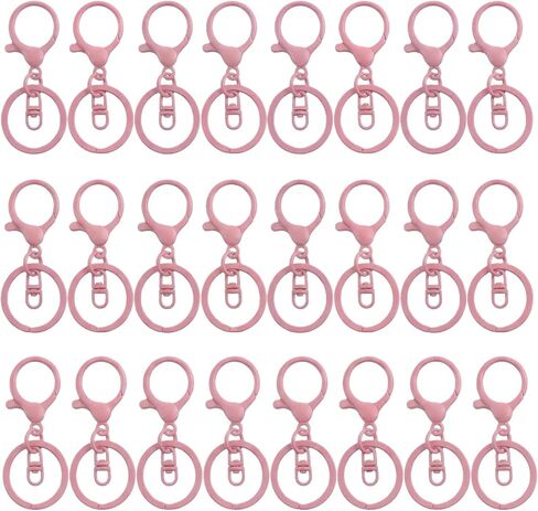 Lobster Claw Clasps for Keychains 24pcs Keychain Hook Keychain Accessories DIY for Crafts Bag Charm Purse Charm Clips Plush Toy Crochet Jewelry Making Supplies (Multicolor) in Kuwait