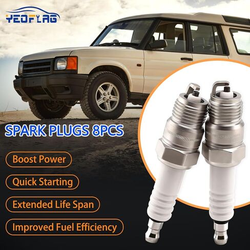 Pack of 8, CR43TS (5614029) Spark Plugs Compatible with Ford F100 F150 F350, for Mustang Bronco, for GMC Yukon Safari, for Chevy Tahoe, for Blazer C/K1500 2500 3500 4.3L 5L 5.7L 5.8L 7.4L in Kuwait