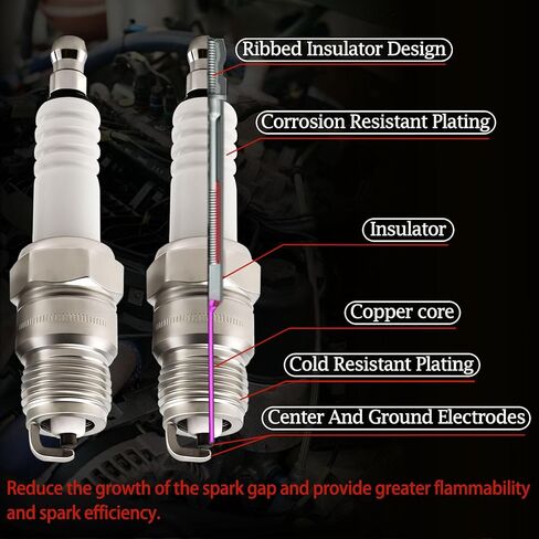 Pack of 8, CR43TS (5614029) Spark Plugs Compatible with Ford F100 F150 F350, for Mustang Bronco, for GMC Yukon Safari, for Chevy Tahoe, for Blazer C/K1500 2500 3500 4.3L 5L 5.7L 5.8L 7.4L in Kuwait