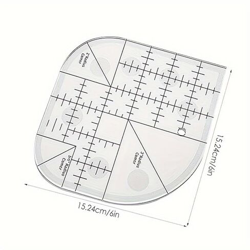 1pc Creative Curved Angle Cutter Quilt Ruler Acrylic Sewing Stitching Ruler Quilting Template DIY Sewing Supplies in Kuwait