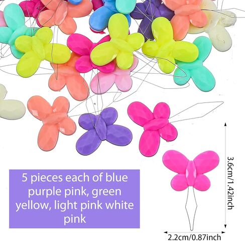 Mabor 40 PCS Butterfly Needle Threaders, Sewing Needle Threader Tool with Steel Wire for Embroidery Floss, Hand Sewing, Crafting - 8 Colors in Kuwait