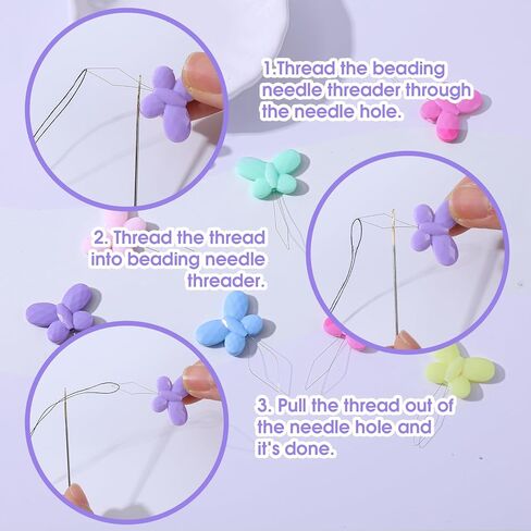 Mabor 40 PCS Butterfly Needle Threaders, Sewing Needle Threader Tool with Steel Wire for Embroidery Floss, Hand Sewing, Crafting - 8 Colors in Kuwait