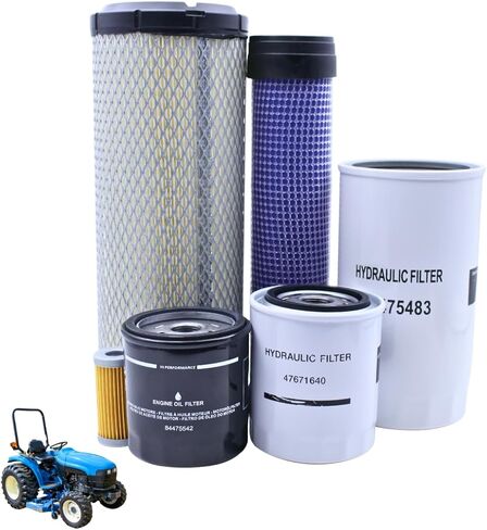 84475542 84475483 84539215 47797858 47671640 87682998 Filter Kit Compatible with New Holland Tractors TC25D TC27D TC29D TC29DA TC30 TC33D TC33DA TC35A TC35D TC35DA TC40A TC40D TC40DA TC45A TC45DA in Saudi Arabia