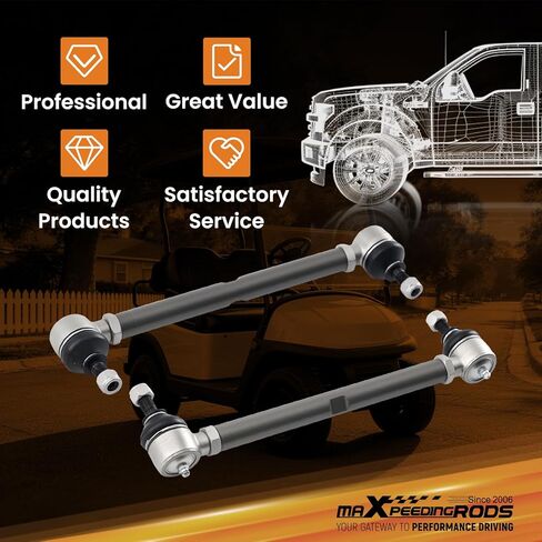 قضبان ربط التوجيه من maxpeedingrods لماراثون الحائز على ميدالية EZ-GO TXT 1994.5-2001.5، 70074-G01، 70074-G02 in Kuwait