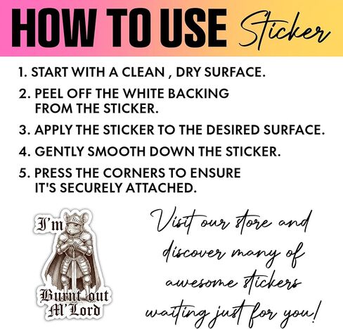 VOTANTA (3 Pcs, 3 inch) - I'm Burnt Out Mlord Mouse Sticker, Funny Knight Mouse Stickers, Medieval Decals, Funny Animal Mouse Lover Gifts Decoration for Laptops, Phones, Water Bottles in Saudi Arabia